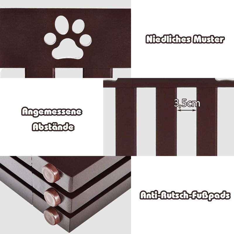 Madera Wood Free Standing Pet Gate