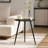 Xander Black Triangular Solid Wood End Table