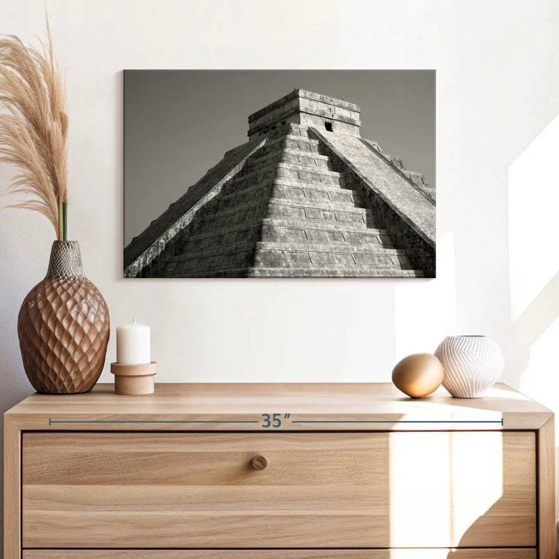 Adella Pyramid At Chichen Itza, 16" H x 24" W