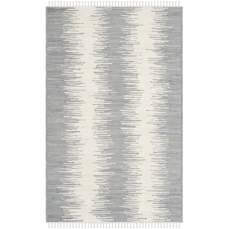 Cayman Hand Woven Cotton Striped Rug, Rectangle 8' x 10'