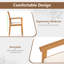 Ensemble de 4 chaises de patio avec dossier rembourré à lattes
