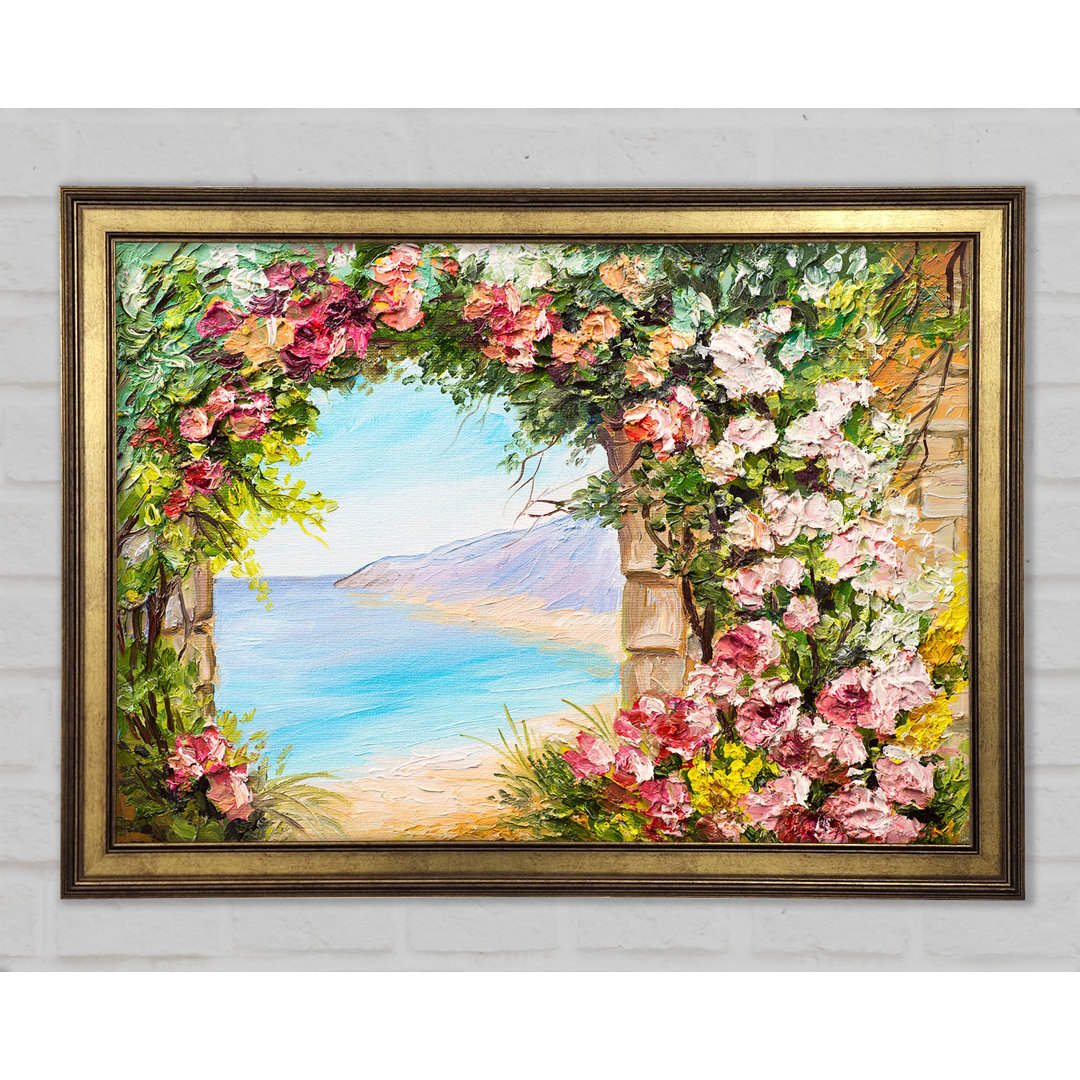 Floral View Of The Cove Aquarell - Einzelner Bilderrahmen Kunstdrucke