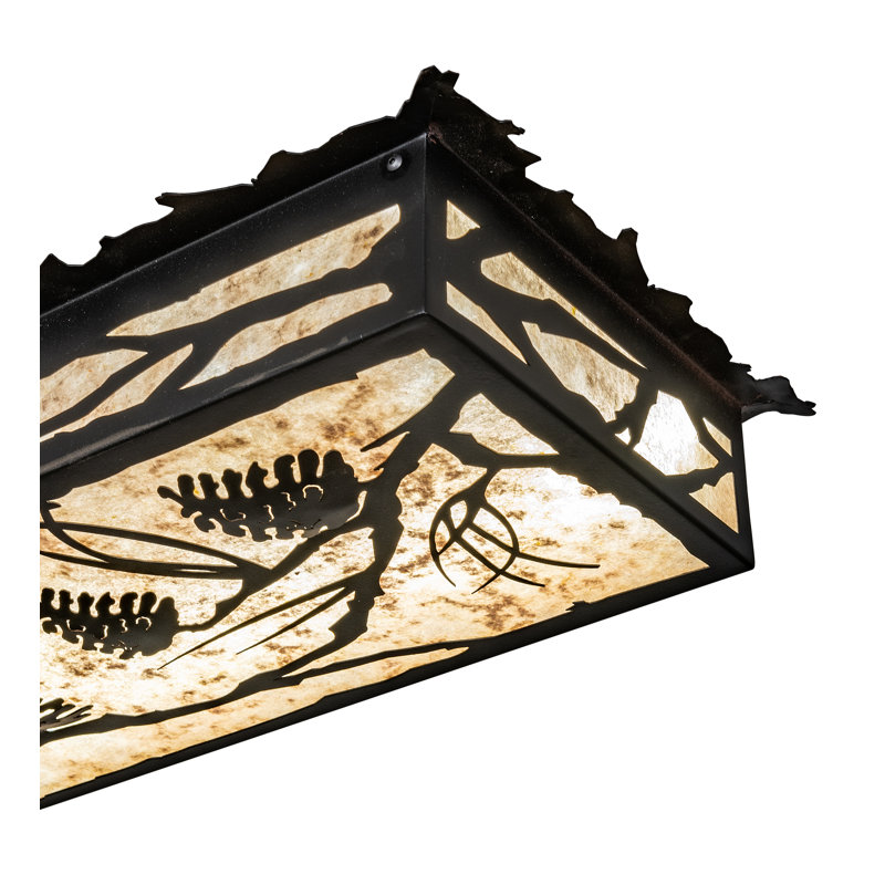 Rustic Lodge Acrylic LED Flush Mount