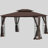 Brown 13X10 Gazebo With Cloth And Detachable Mesh - Outdoor Double-Layer Canopy