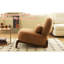 Fauteuil d'appoint rembourré et moelleux avec pieds en bois massif, idéal pour le salon, la chambre, l'appartement ou un balcon d'attente - Profondeur : 87,6 cm, largeur : 70 cm, hauteur : 70 cm, poids : 12,7 kg. Coussin de lecture confortable en tissu.