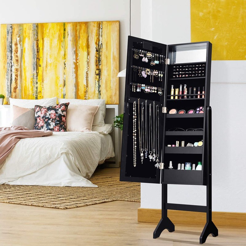 SandpiperCove Jewelry Armoire, Black