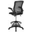 Mid-Back Mesh Ergonomic Drafting Chair with Adjustable Foot Ring and Flip-Up Arms-850388810