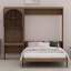 Lit escamotable avec armoire latérale réversible, éclairage DEL, tiroirs et tablettes de rangement multifonctionnelles Murphy-908055125