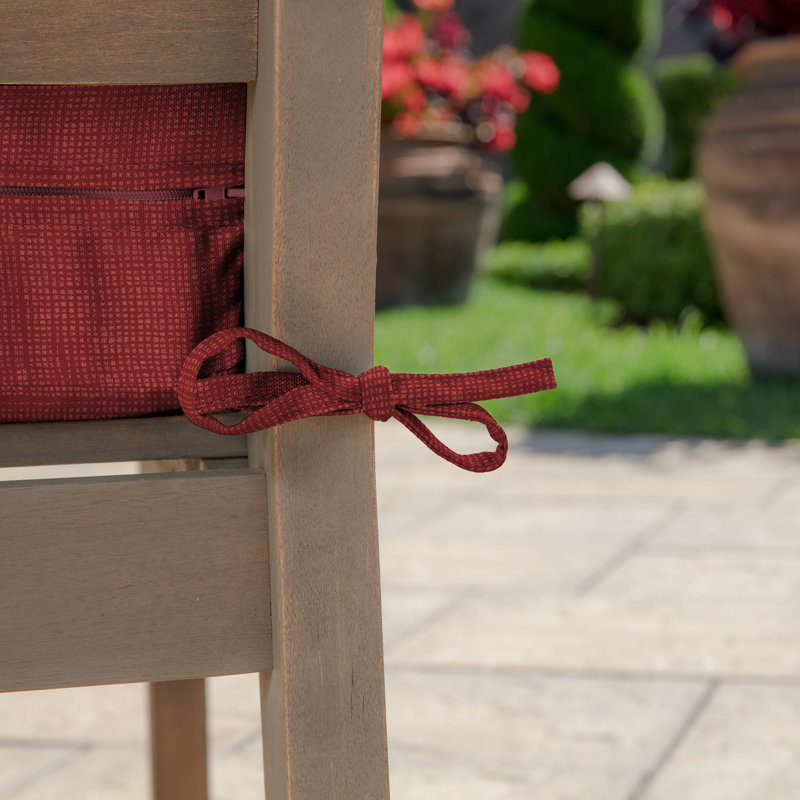 Coussin de chaise longue d'extérieur ARDEN 3,5 po, Rouge / Blanc