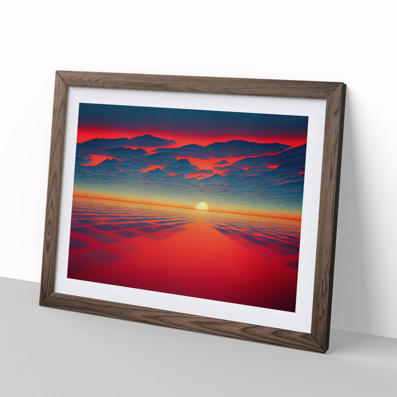 Showstopping Sunset - Framed Print, Walnut, 34cm H x 46cm W x 2cm D