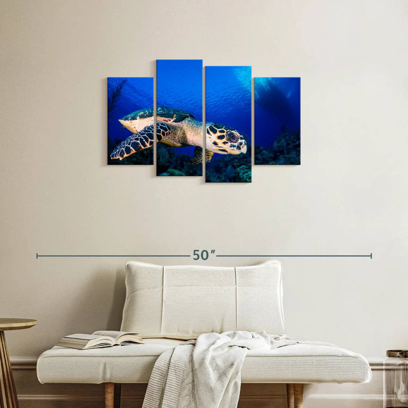 Brampt Underwater Hawksbill Turtle, 22" H x 36" W