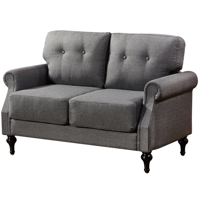 Juno Upholstered 51'' Loveseat, Dark Gray