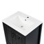Meuble-lavabo avec lavabo Roomfitter, armoire simple avec porte à fermeture douce et trois tiroirs à fermeture douce, poignées rétro-116655635
