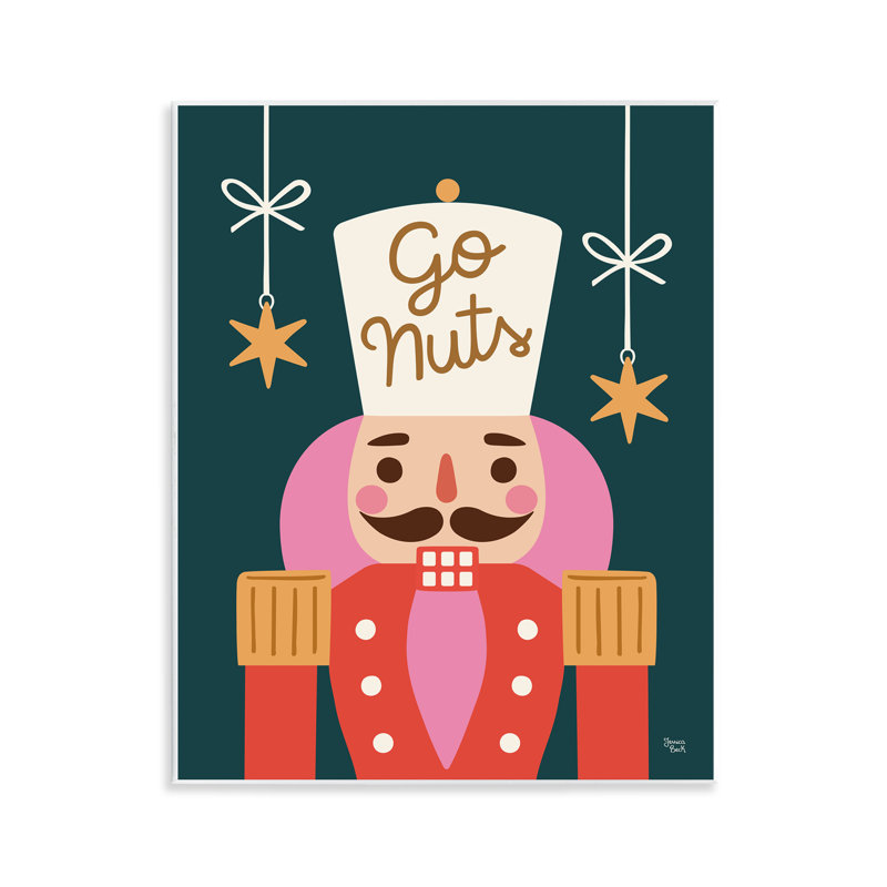 «Go Nuts Nutcracker on Green», plaque murale par Jessica Beck