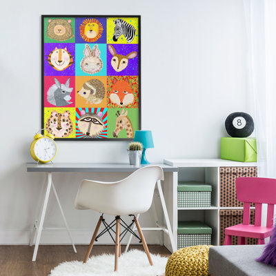 «Furry faces animaux», estampe numérique, design par Lynnda Rakos