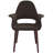 Robelmont Set of 2 Dining Chairs - Mid-Century Modern Upholstered Armchairs with Dark Wood Legs - Kitchen & Dining Room Accent Chairs-2130653504-2113300257