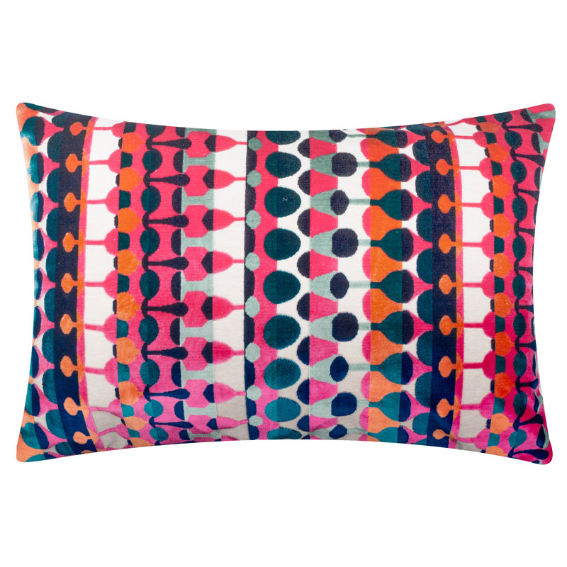 Metro Abstract Rectangular Throw Pillow Cover, Blue/Pink