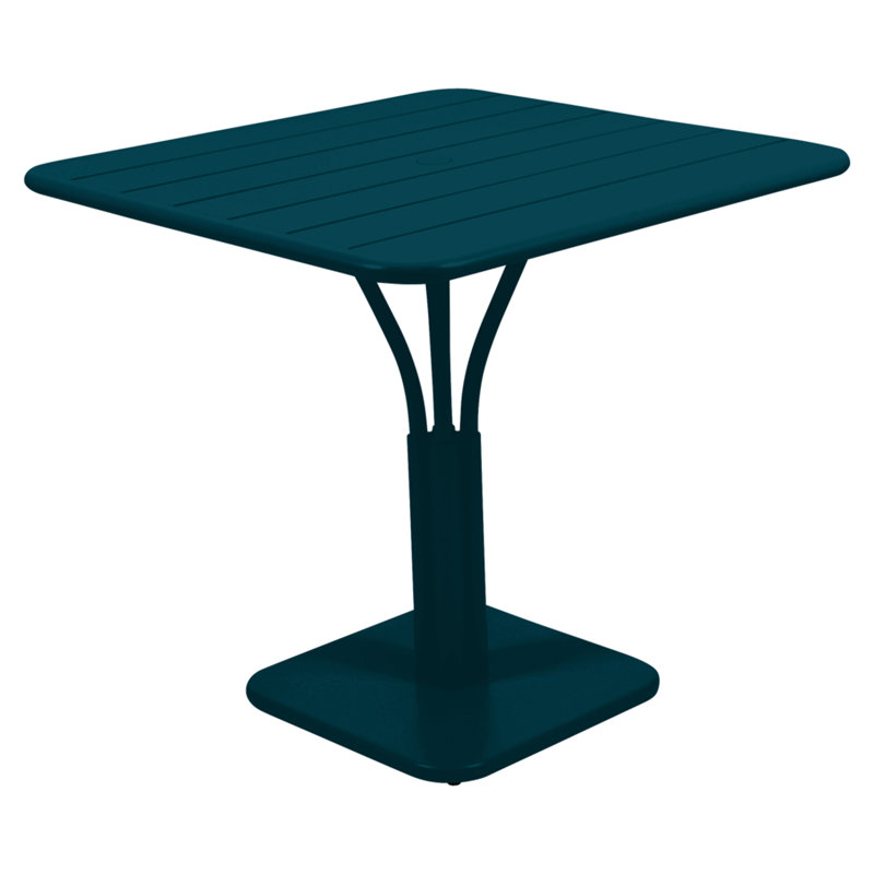 Luxembourg Outdoor Square Dining Table, Acapulco Blue, 31.5" W x 31.5" L x 29" H