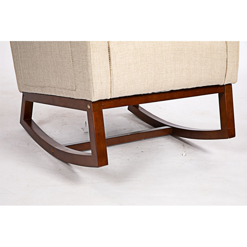 Chaise d'appoint rembourrée Mid-Century, Beige