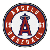 Fanmats Los Angeles Angels Mascot Rug Angels Wordmark