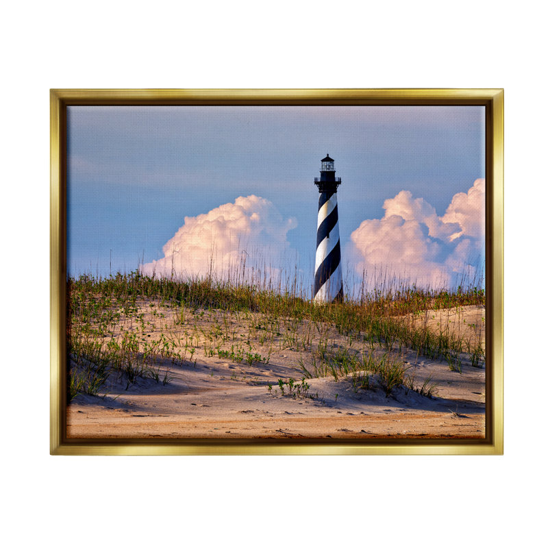 Art nautique sur toile flottant "Dunes nautiques" par Rick Berk, H 17 po x l 21 po x P 1,7 po, Toile avec cadre flottant or
