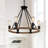 Dermott 6 - Light Dimmable Wagon Wheel Chandelier