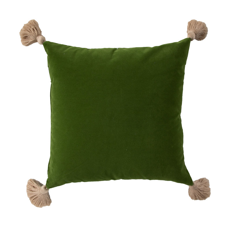 Coussin extérieur Chambray, Carré 20 po, Vert