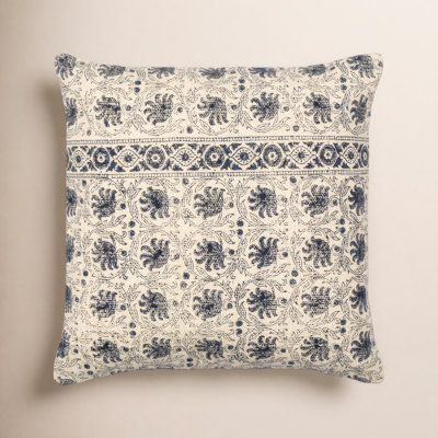 Sabra Floral Cotton Pillow Cover