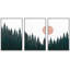 Forest Mist " Woodland Nursery Decor Sun Forest Landscape Minimalist Home Decor " 3 - Pieces-98697646-98697647