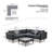 GO 4-pieces Outdoor Wicker Sofa Set, Patio Furniture with Colourful Pillows, L-shape sofa set, Grey cushions and Black Rattan