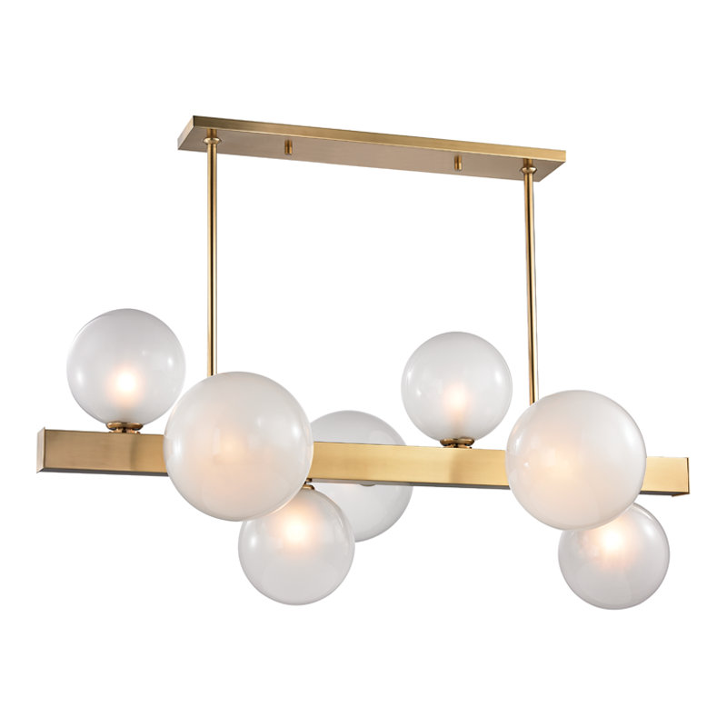 Hinsdale 7 Light Linear, Aged Brass