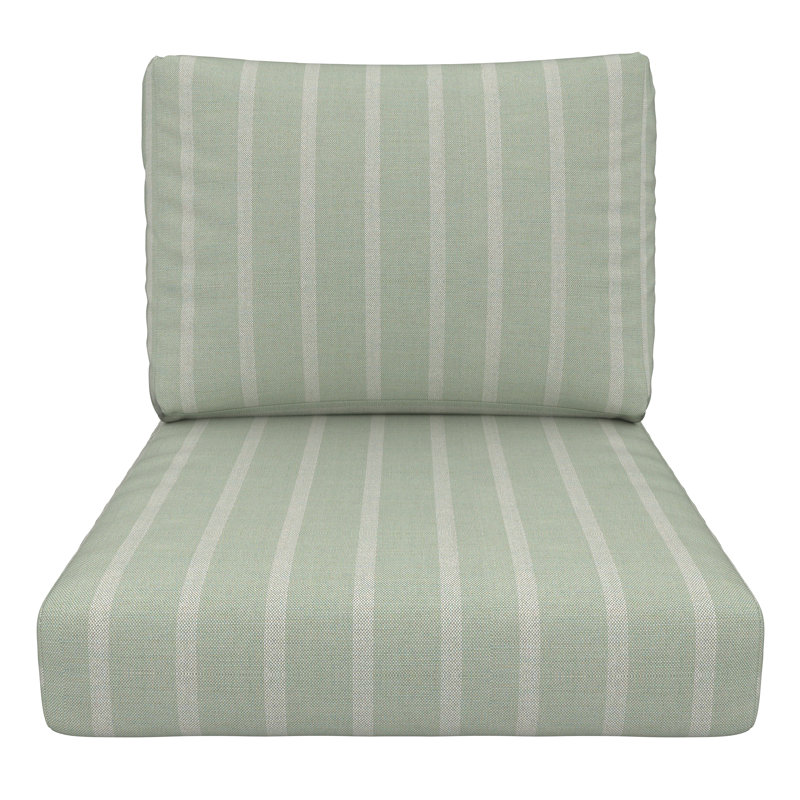 Coussin de siège Amala Sunbrella, L 25 po x P 5 po, Sunbrella Unwind Rainwashed