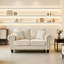 Canapé de style moderne avec accoudoirs roulés et garniture cloutée pour le salon-784274979