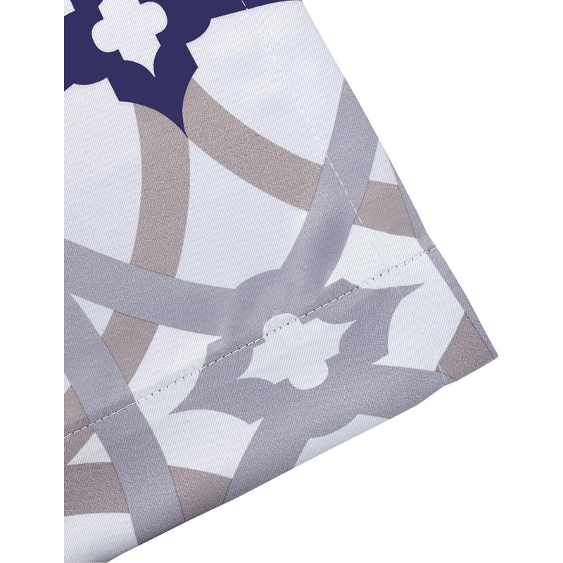 Halton Blackout Curtain Single Panel, Navy/Gray, 39" W x 55" L