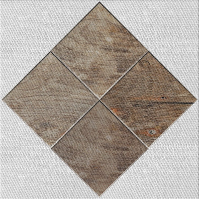 Tapis brun/gris à motifs