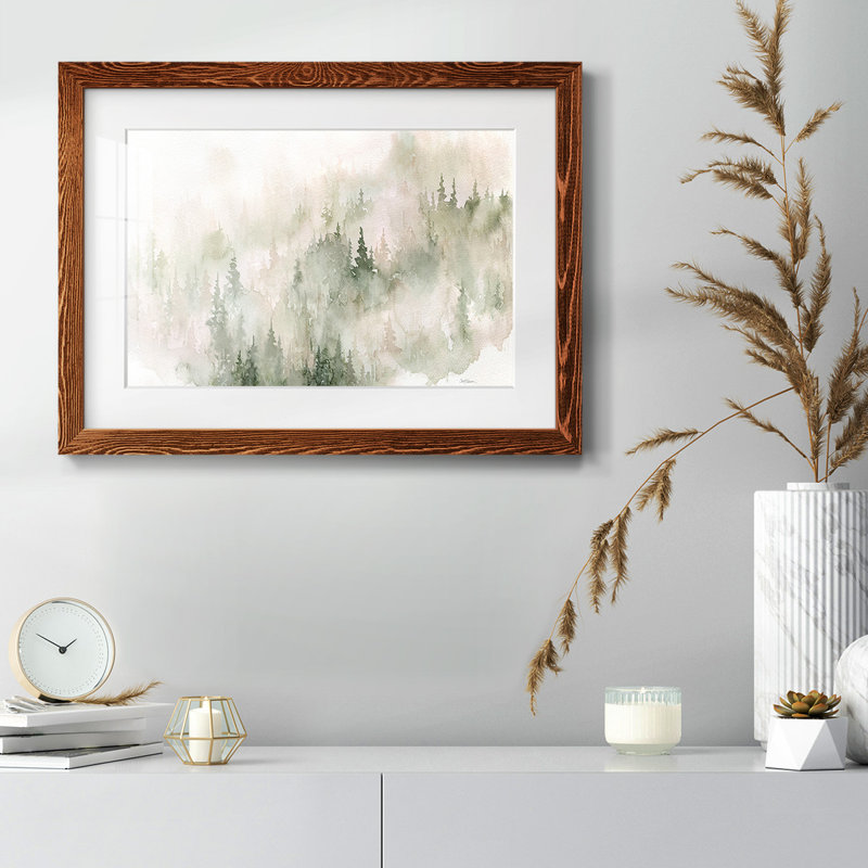 Misty Mountain Sides, impression sur papier encadrée, H 18 po x l 26 po x P 1,5 po, Érable