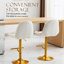 Ensemble de 2 tabourets de bar réglables en velours Swive
