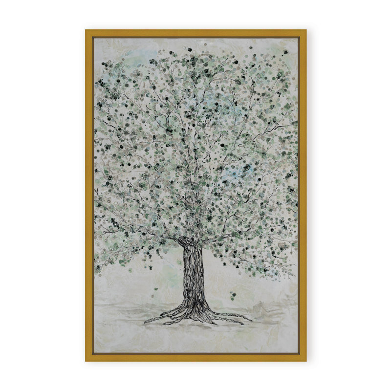 Nature Inspired "Lush Renewal" Canvas Wall Art By , 40" H x 30" W, Framed Print, Beige