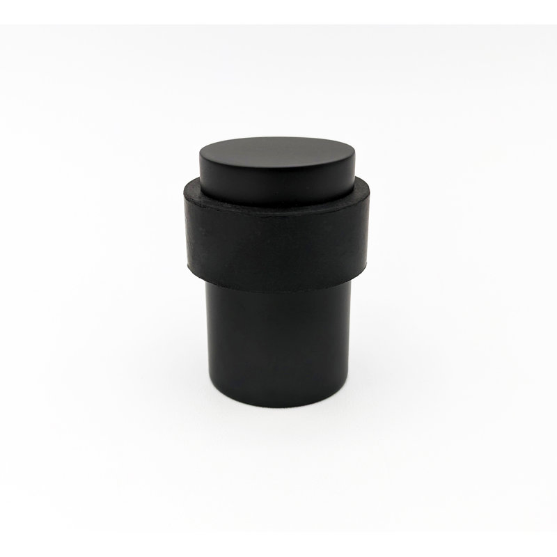 Butoir de porte en acier inoxydable, Noir satiné, H 1,57 po x l 1,18 po x P 1,18 po