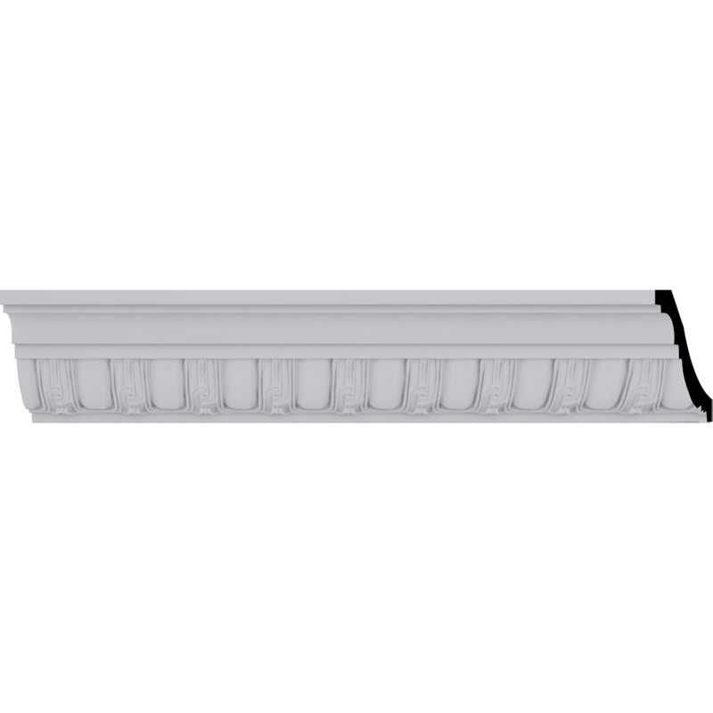2 3/4"H x 2 3/8"P x 3 5/8"F x 94 1/2"L Sequential Crown Moulding