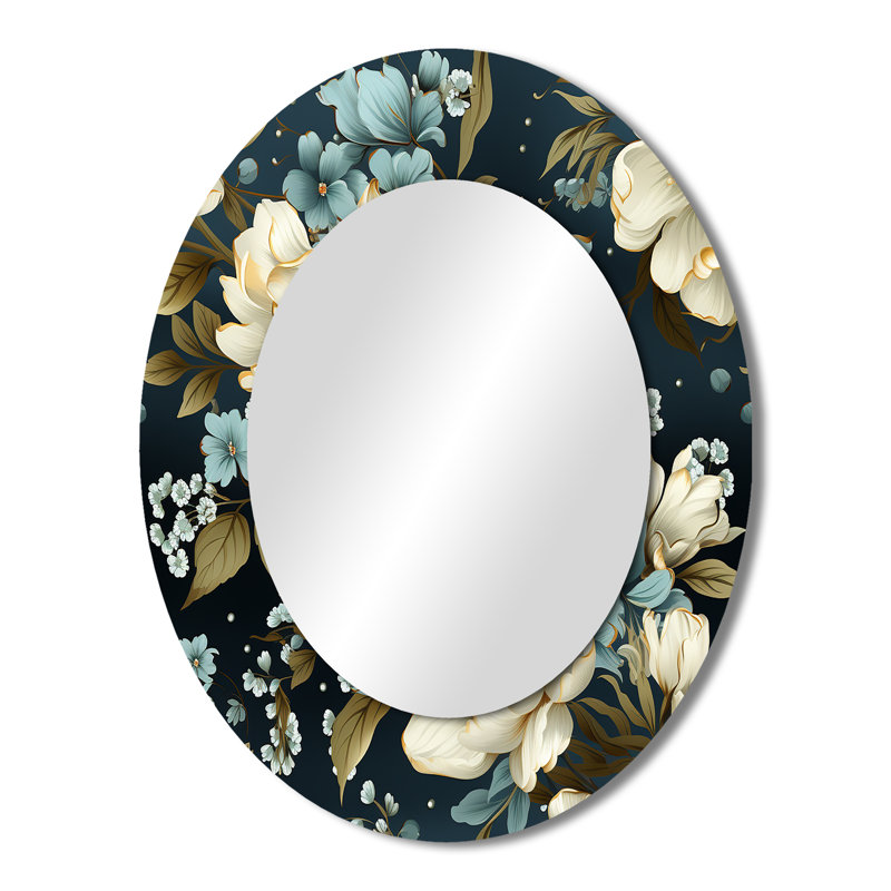 Victorian Elegance - Miroir mural ovale traditionnel, H 43 po x l 33 po
