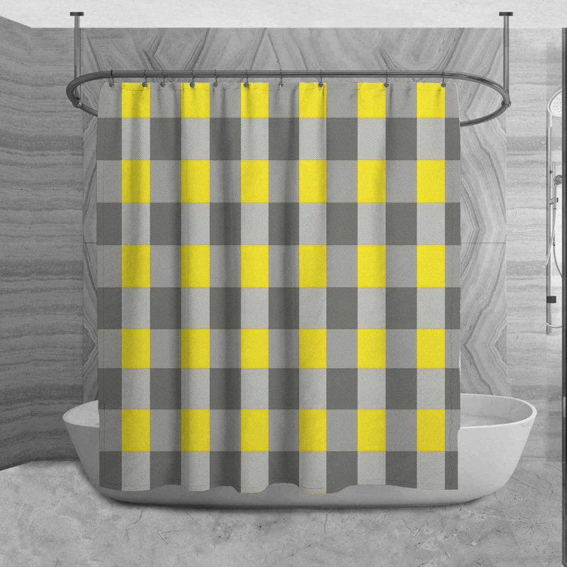Rideau de douche Seliyah Gingham, H 73 po x l 70 po