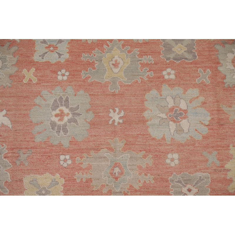 Vegetable Dye Oushak Turkish Area Rug 10