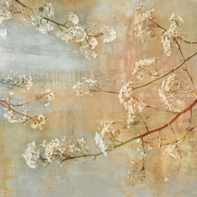 Blossoms On The Pond II by John Seba - Wrapped Canvas Print, 30cm H x 30cm W