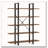70.07" Height 5-Tier Vintage Industrial Rustic Brown Bookshelf