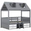 Structure de lit simple en bois, gris-1046917584