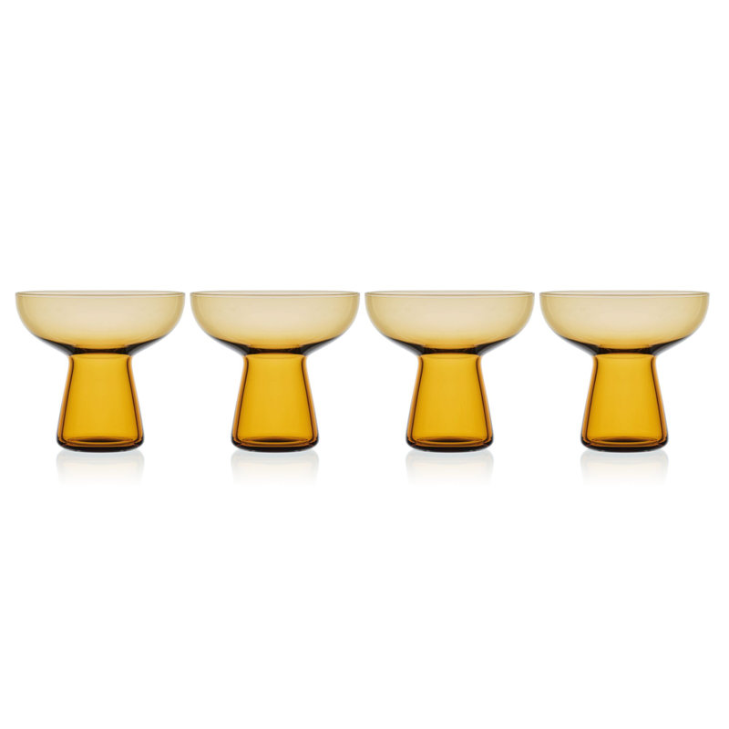 Phoebe 18 oz. Margarita Glasses, Amber