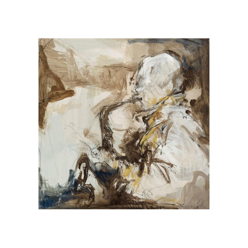 Jazz Bar II Print by Sara Brown, 20" H x 20" W x 1.5" D, Glass Coat