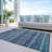 Doravine Blue Washable Indoor-Outdoor Rug - -1400613323
