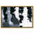 Toile avec cadre flottant or